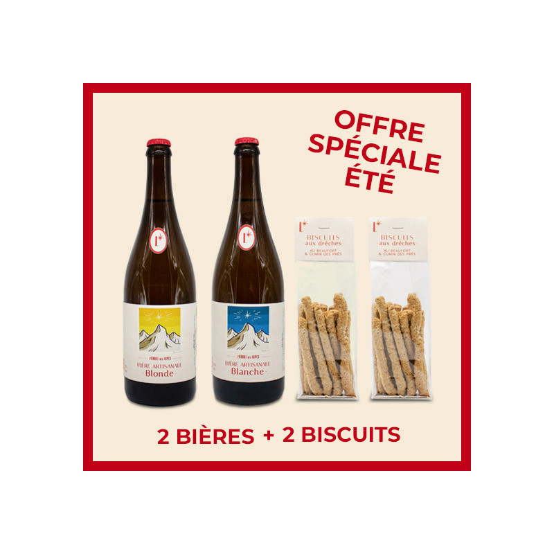 Bières et biscuits de L'Étoile des Alpes - Offre spéciale Été